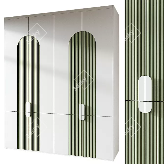 Modern Wardrobe 191 Model in 3Ds Max 3D model image 2
