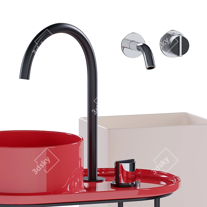 Italian Combo Wash Station 3D model image 2