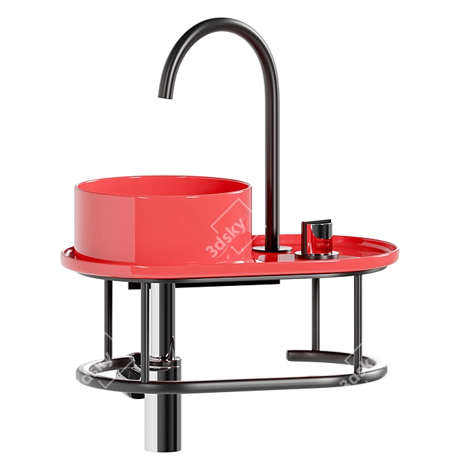 Italian Combo Wash Station 3D model image 4