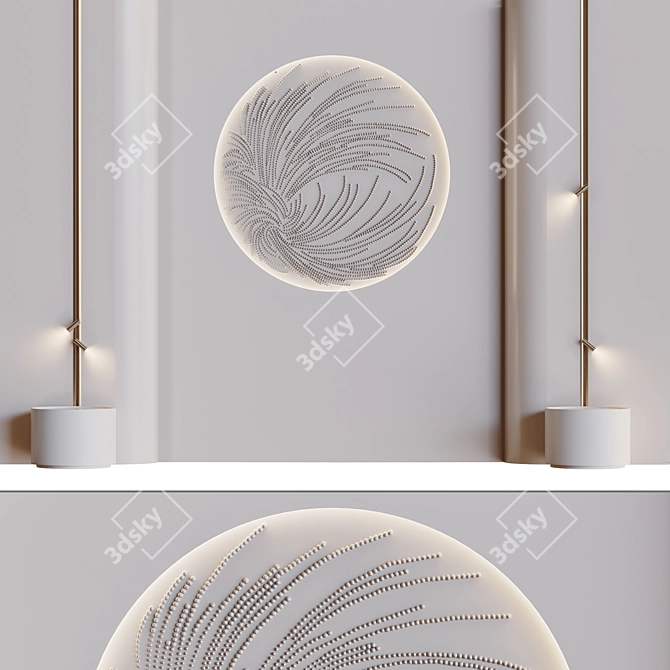 Decorative Wall 3D Panel 015 Movement 3D model image 1