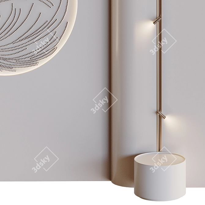 Decorative Wall 3D Panel 015 Movement 3D model image 2
