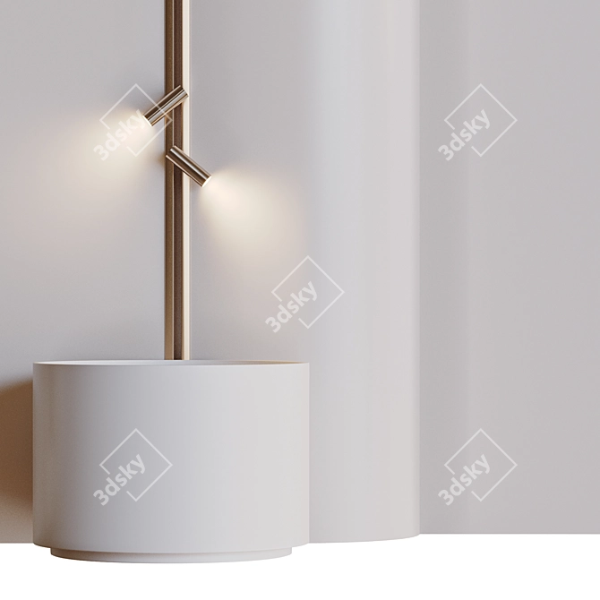 Decorative Wall 3D Panel 015 Movement 3D model image 3
