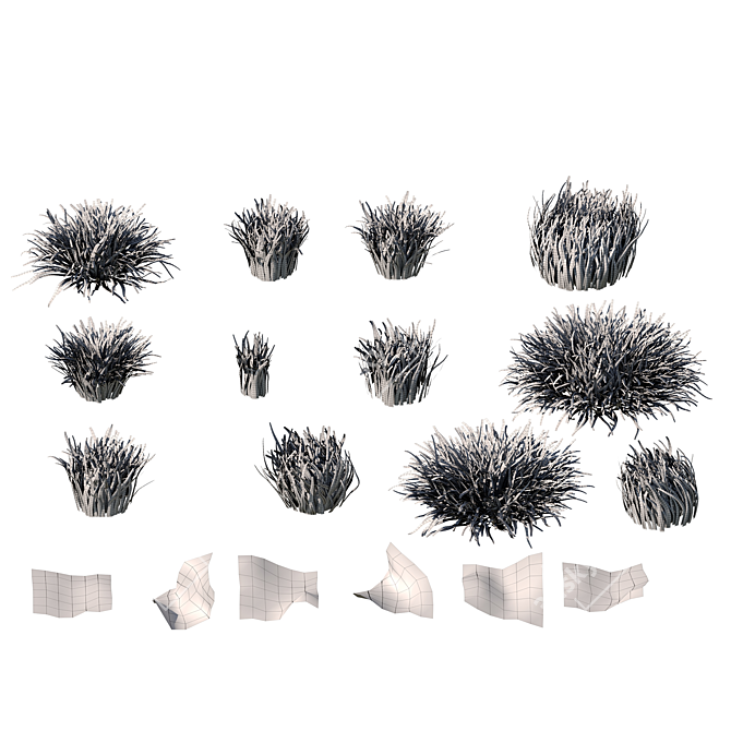 High-Quality Grass Bundle for Rendering 3D model image 7