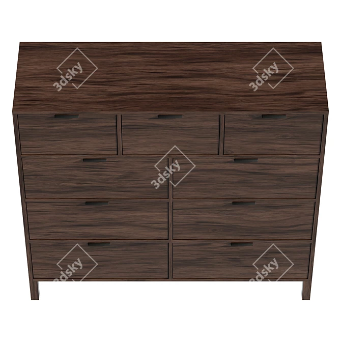 Modern Minimalist Kira Dresser 3D model image 3