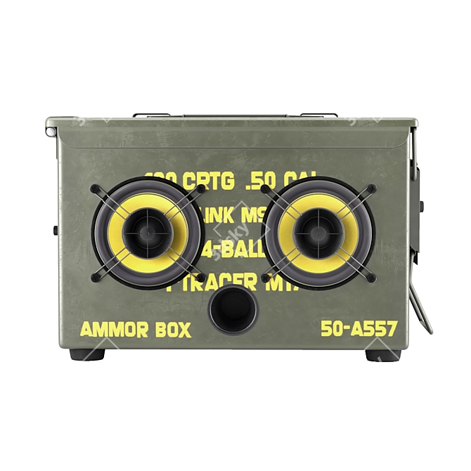 Vintage Ammo Box Speaker 3D model image 9