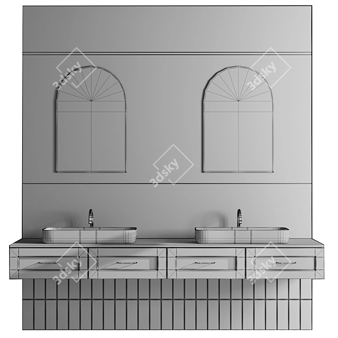 Omnires Y Bathroom Furniture Set 3D model image 6