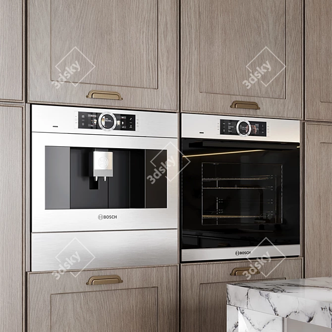 Bosch Kitchen Set Modern Design 3D model image 5