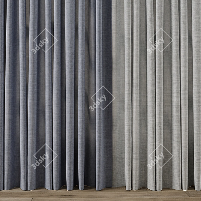 Curtain 888 3D Model Collection 3D model image 2