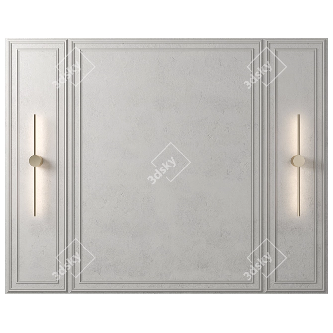 Versatile Decorative Wall Panel 3D model image 1