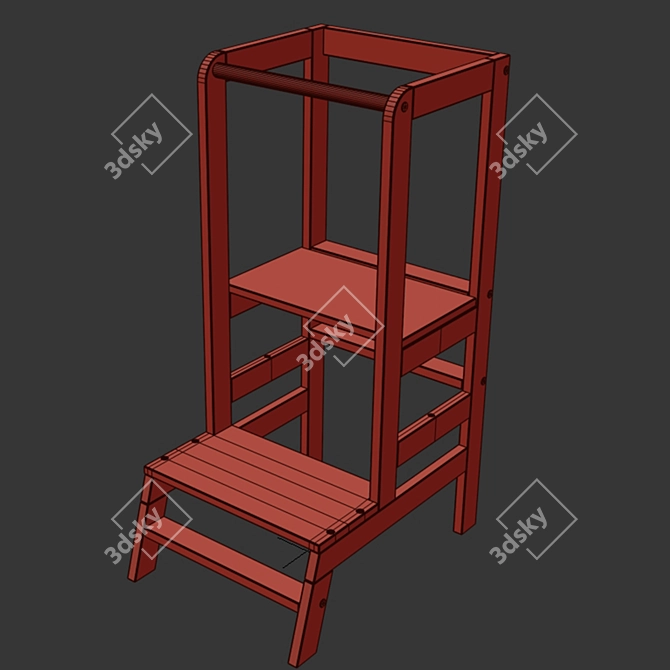 Adjustable Step Helper Tower 3D model image 2