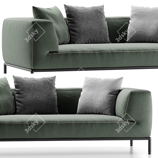 Flexform PERRY UP Modern Sofa 3D model image 5