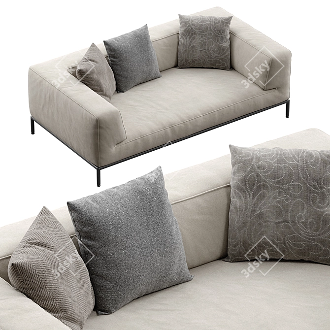 Flexform PERRY UP Modern Sofa 3D model image 10