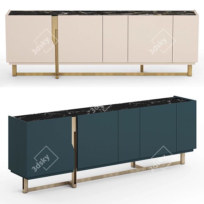 Modern Italian Mirage Sideboard by Cantori 3D model image 6