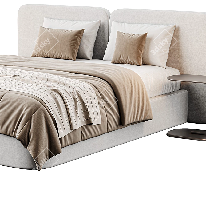 Modern Tadao Bed with Storage 3D model image 5