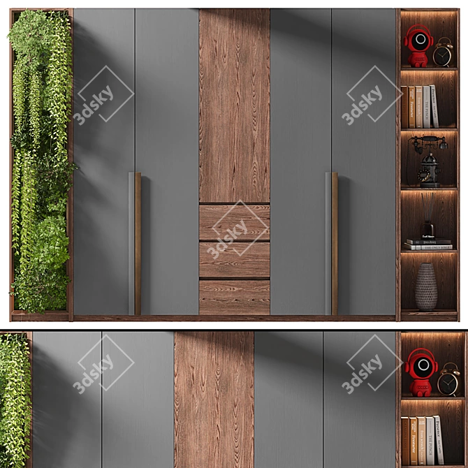 Modern Composite Wardrobe Furniture 3D model image 1