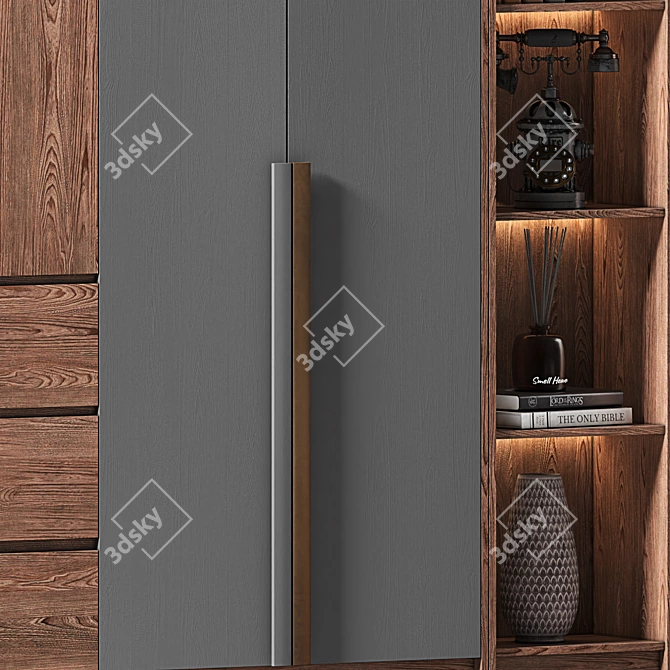 Modern Composite Wardrobe Furniture 3D model image 3
