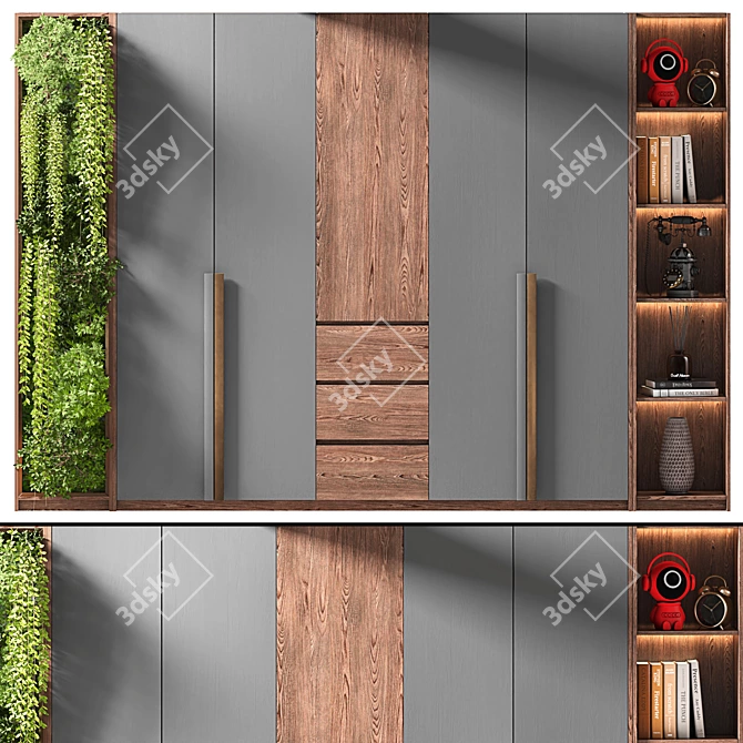 Modern Composite Wardrobe Furniture 3D model image 5