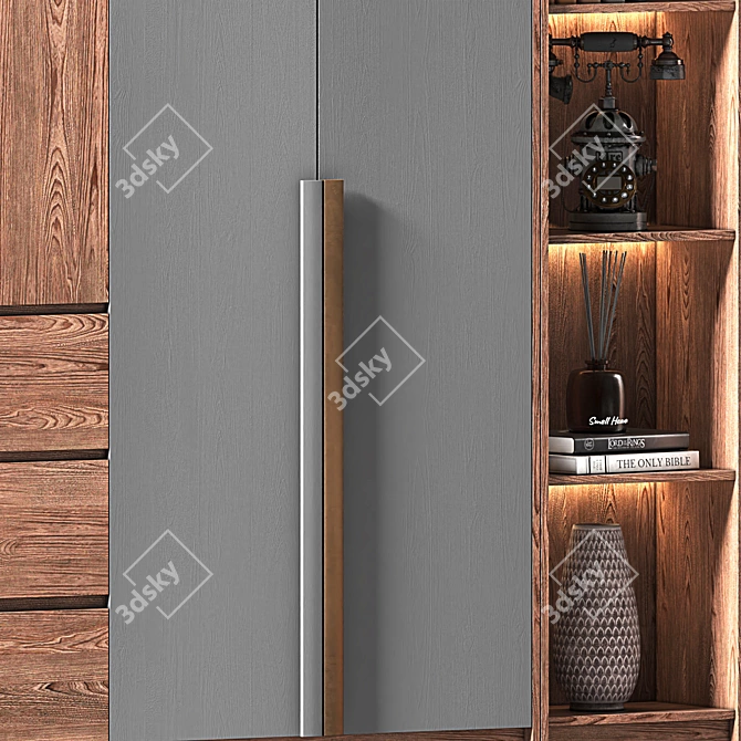 Modern Composite Wardrobe Furniture 3D model image 7