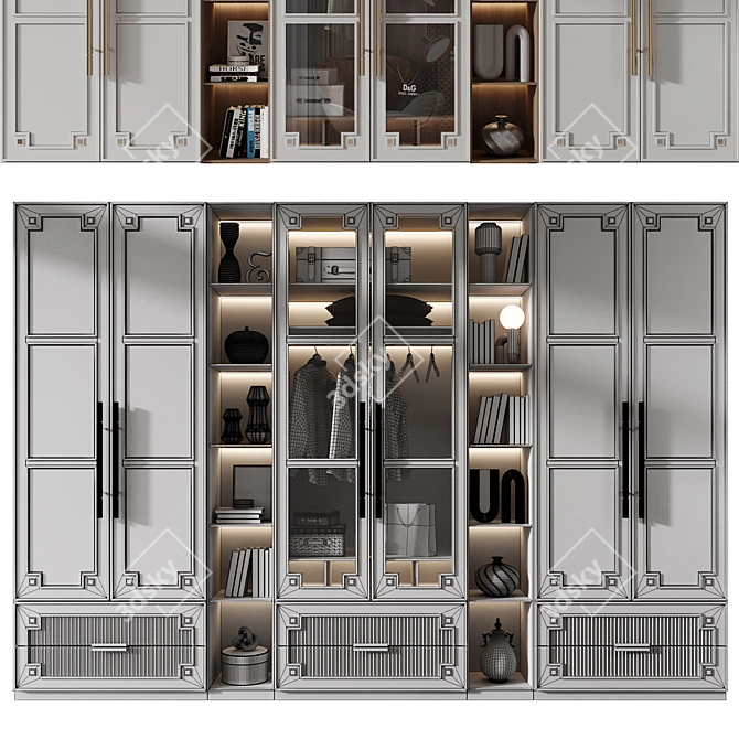 Modern Furniture Composition Set 3D model image 2