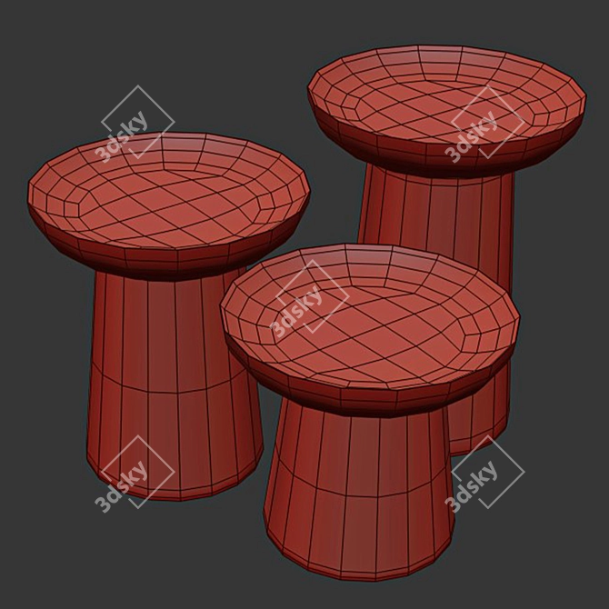 Sleek Fungo Coffee Table Design 3D model image 3