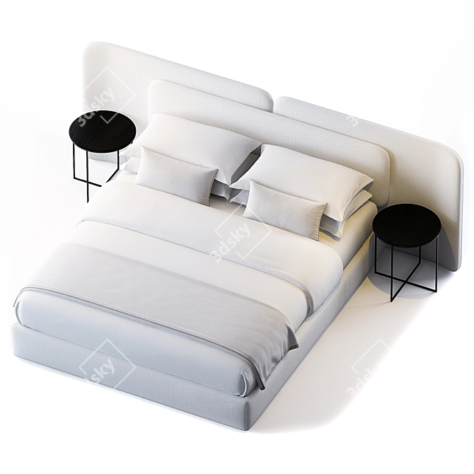  Sleek Modern Angelo Bed 3D model image 3