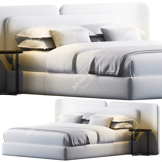  Sleek Modern Angelo Bed 3D model image 6