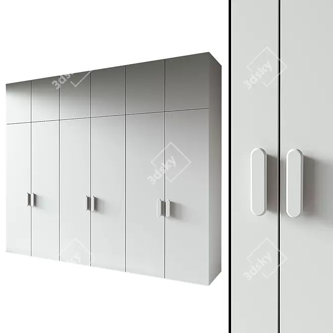 Modern Model Wardrobe 196 Design 3D model image 2