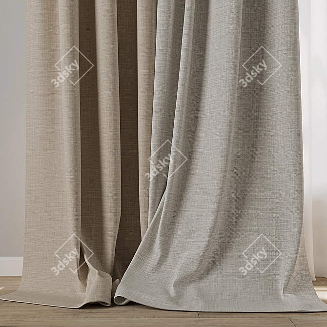 Max Curtain Archive 3D Model 3D model image 2