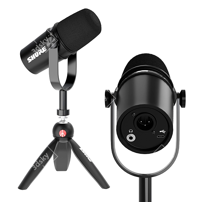 SHURE MV7 Studio Microphone Package 3D model image 3