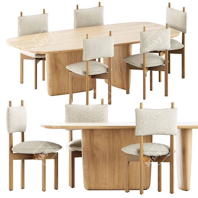 Paf Paf Chair MC25 and Tobi-Ishi Table 3D model image 1