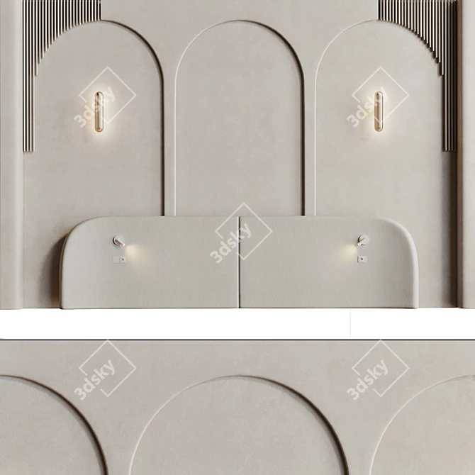 Decorative 3D Wall Panel Arch 3D model image 1