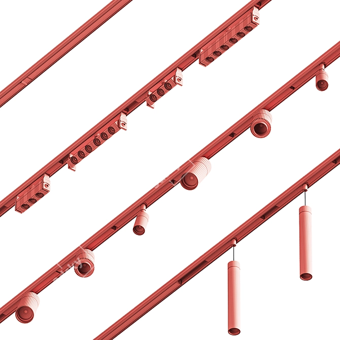 Sleek Track Lighting Solution 3D model image 8