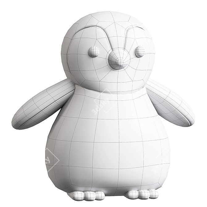 Holiday 6in Aurora Penguin Plush 3D model image 3