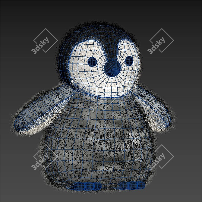 Holiday 6in Aurora Penguin Plush 3D model image 7