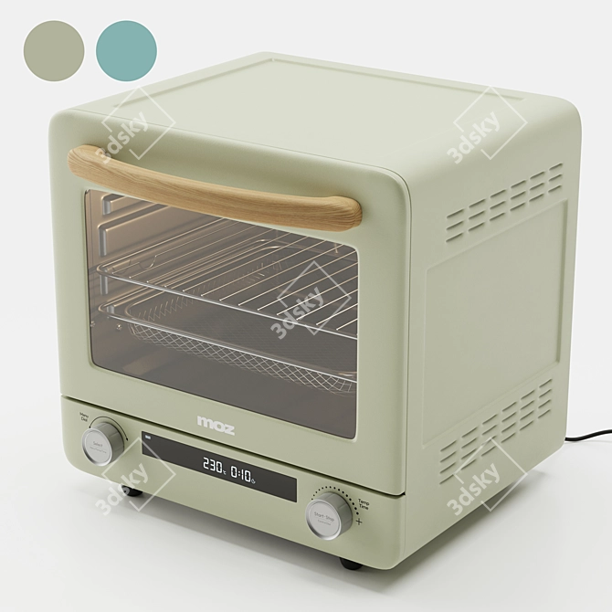 Modeling Air Oven Blue Green 3D model image 1