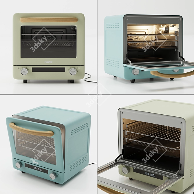 Modeling Air Oven Blue Green 3D model image 4