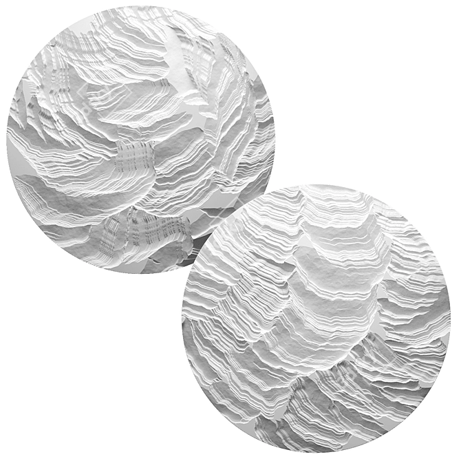 Gypsum 22-Piece Wall Panel Set 3D model image 2