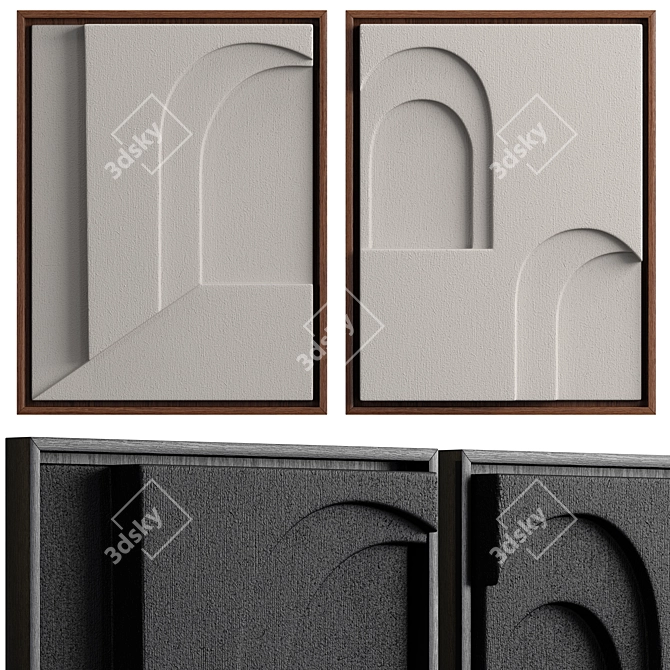 Elegant Archway Relief Designs 3D model image 1