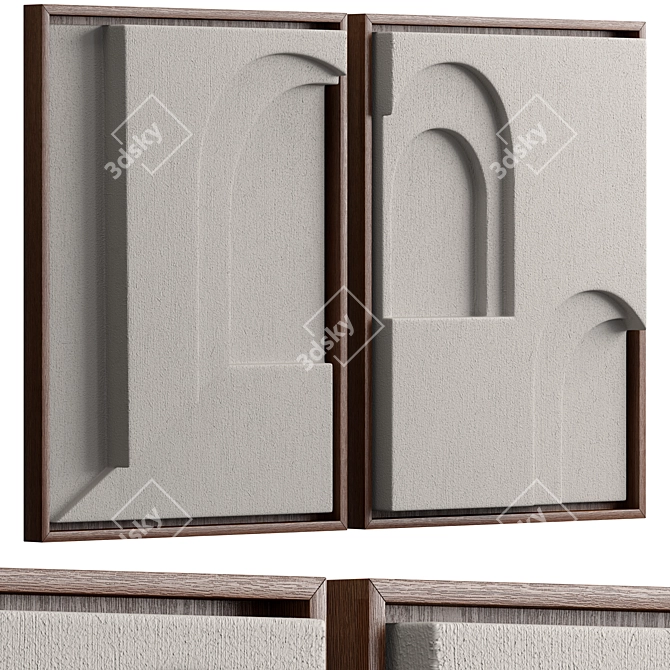Elegant Archway Relief Designs 3D model image 2