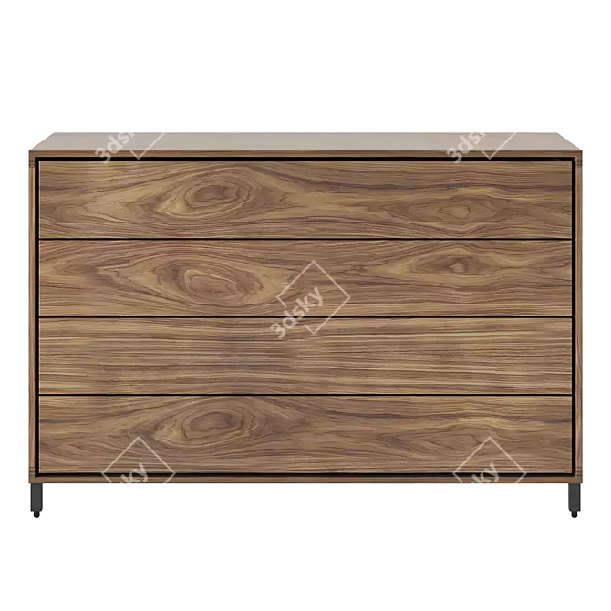 Italian Handcrafted Rialto Nightfly Dresser 3D model image 1