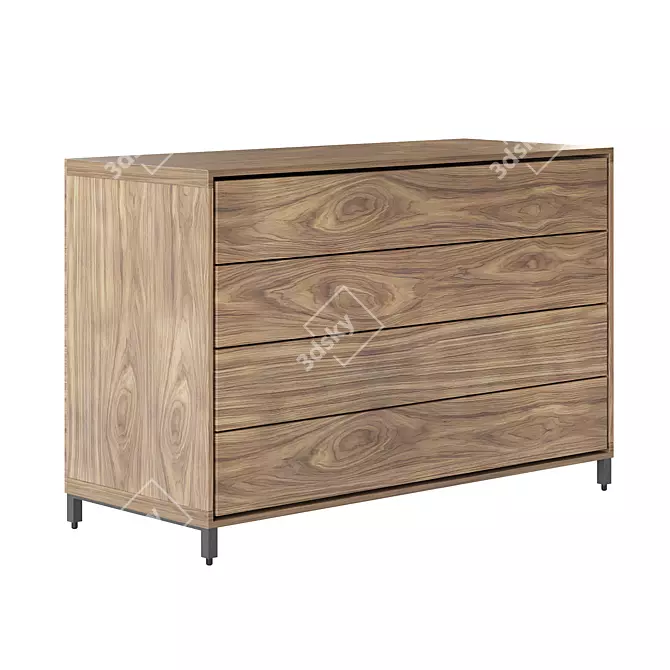Italian Handcrafted Rialto Nightfly Dresser 3D model image 3