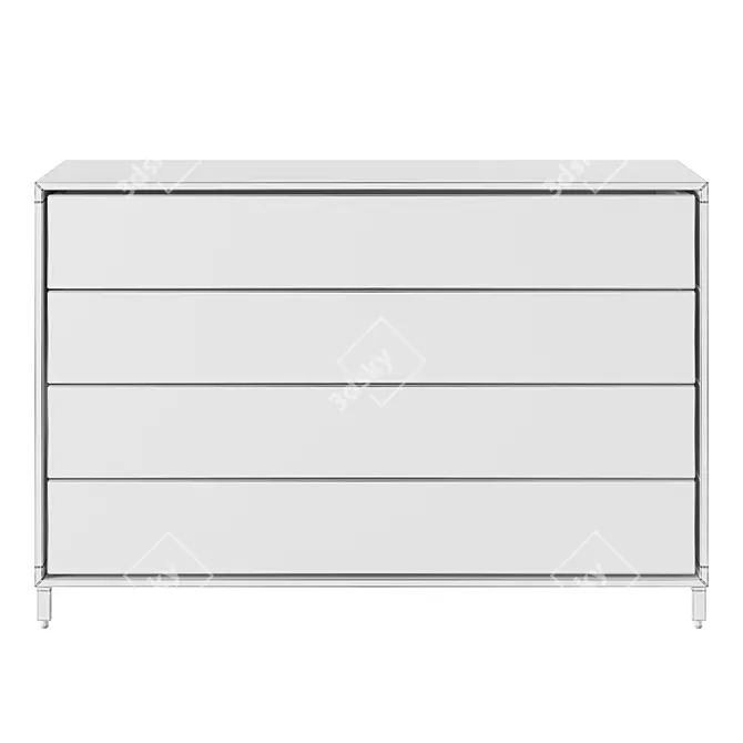 Italian Handcrafted Rialto Nightfly Dresser 3D model image 4