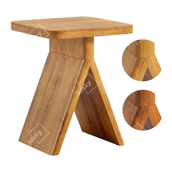 Henrichsen Jakob Stool 3D Model 3D model image 1