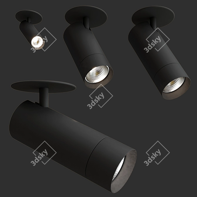 HER Straight LED Spotlight Collection 3D model image 2