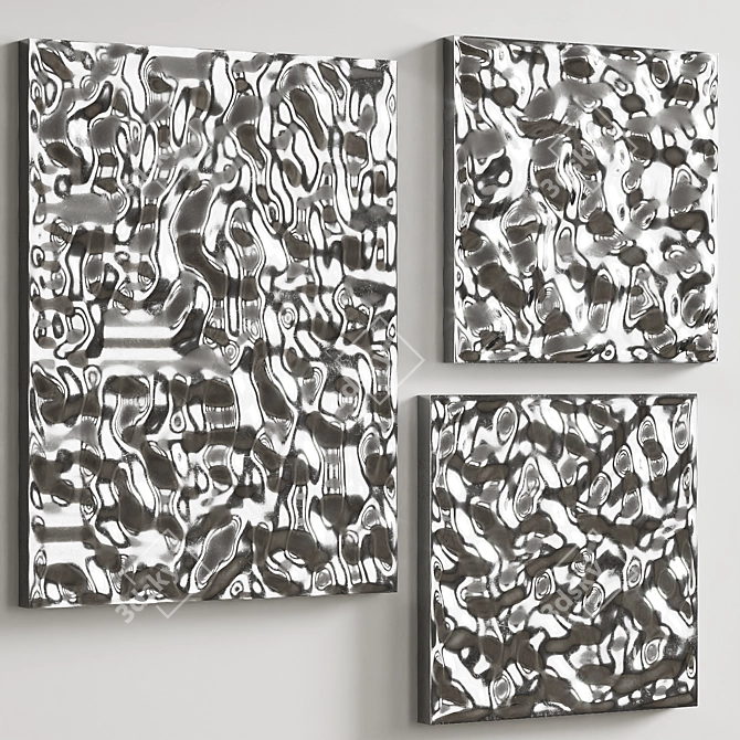 Metallic Wall Decor Splash by Westwing Collection 3D model image 1