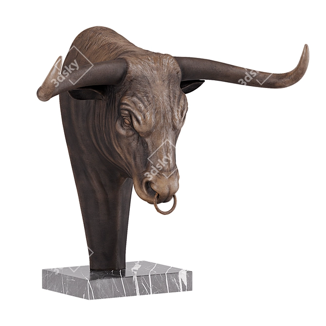 Corona Bull Bust Sculpture 2016 3D model image 1