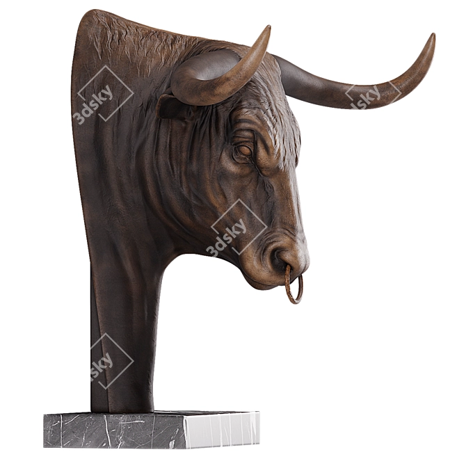 Corona Bull Bust Sculpture 2016 3D model image 2