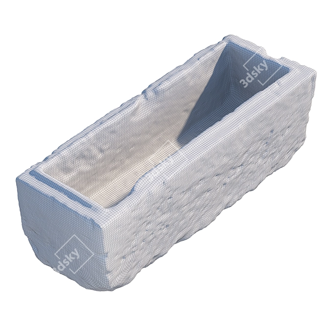 Ancient Stone Sarcophagus Replica 3D model image 5