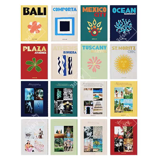  Assouline Travel Books Set 3D model image 2