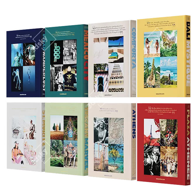  Assouline Travel Books Set 3D model image 4